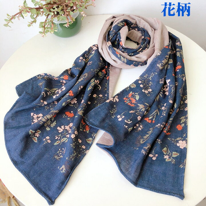 楽天市場】新商品 ストール コットン 綿100% 秋冬 ペイズリー柄 花柄 