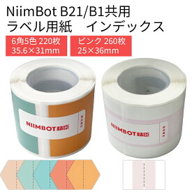 【24日20時から2人に1人最大100％ポイント還元】ラベルプリンター B21/B1共用 交換用ラベル用紙 見出し インデックス オシャレ 可愛い 光沢 ラベルライター ラベルシール カラフル 感熱 NiimBot サーマルプリンター