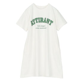 ロゴプリントワンピース キッズ 子供服 半袖 Tシャツ ポケット付 ロゴ ワンピース トップス 春 夏 女の子 100 110 120 130 140 150