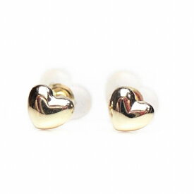 T-jms K18 18金 ピアス 4mm ハート ハート形Wロックキャッチ付属