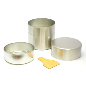 ●【茶道具 / 茶漉し】 抹茶篩缶 (抹茶ふるい缶) ステンレス (大)