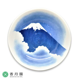 【茶道具 / 菓子器】 皿 染付富士山 花月窯