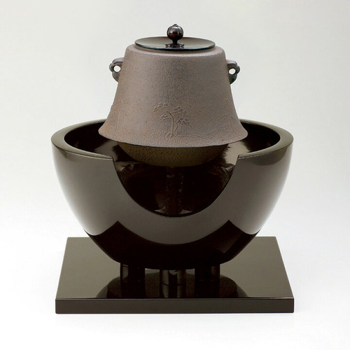 楽天市場】【茶道具 / 風炉】 紅鉢尺○ (真黒色) 富士釜 (小釜) 付 