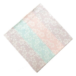 ● 中川政七商店 正絹 紗綾形櫻花模様 青・桃・紫 【08号】【茶道具 / 古帛紗・古袱紗】【ゆうパケット対応】