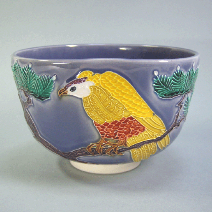 楽天市場】【名品茶道具 / 抹茶碗】 松に鷹 中村翠嵐 作 : 抹茶と