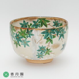 【茶道具 / 茶碗】　乾山　青楓に滝　森下秋彩 作　（桐箱付き）