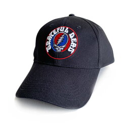 Grateful Dead グレイトフル・デッド キャップ GD Bertha ロゴ ブラック ロゴ3D 刺繍 ベースボールキャップ 帽子 CAP