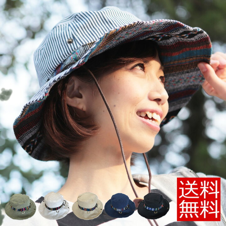 楽天市場 帽子 サファリハット レディース ハット ネイティヴ柄 夏フェス Hat レインハット Uv帽子 メンズ 登山 帽子 Revivals Gallery