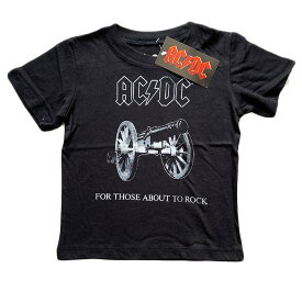 キッズTシャツ ACDC ac/dc FOR THOSE ABOUT TO ROCK 子供服 キッズサイズ 送料無料 Kids Tシャツ ロックTシャツ バンドTシャツ 3T 4T 5T