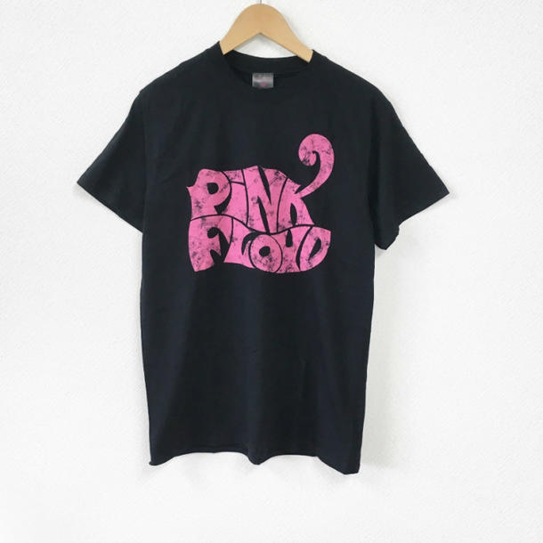 ロックTシャツ バンドTシャツ PINK FLOYD ピンク・フロイド Swirl ヴィンテージロゴ Tシャツ 半袖Tシャツ クルーネックTシャツ  ROCK メンズTシャツ | Revivals Gallery