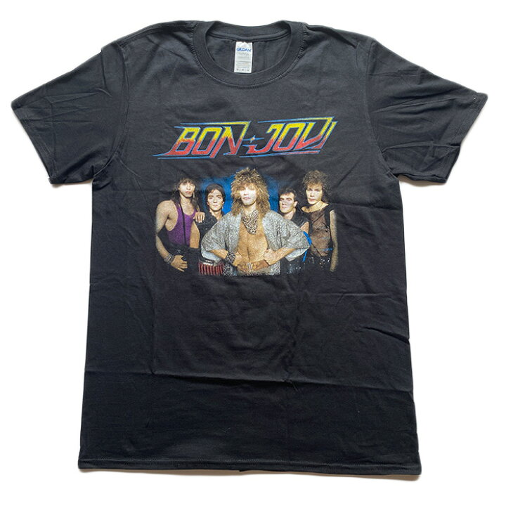 楽天市場】BON JOVI ボン・ジョヴィ TOUR 1984 ブラック Tシャツ ROCK  