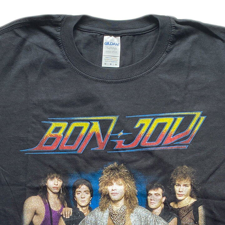 楽天市場】BON JOVI ボン・ジョヴィ TOUR 1984 ブラック Tシャツ ROCK