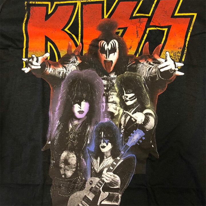 楽天市場】バンドTシャツ KISS キッス Tシャツ キス ビンテージ ネオン 