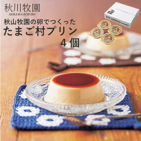 秋川牧園 秋川牧園の卵でつくったたまご村プリン 4個 AKB-001 (個別送料込み価格) (-96052-01-) (t3) | 内祝い ギフト 出産内祝い 引き出物 結婚内祝い 快気祝い お返し 志 洋菓子 食品 食べ物 人気 2000円以下