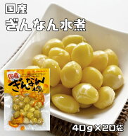 銀杏水煮 40g×20袋 国内産 イチョウ種子 国産 中尾物産 ぎんなん水煮 水煮野菜 茶碗蒸し 和食材 レトル…