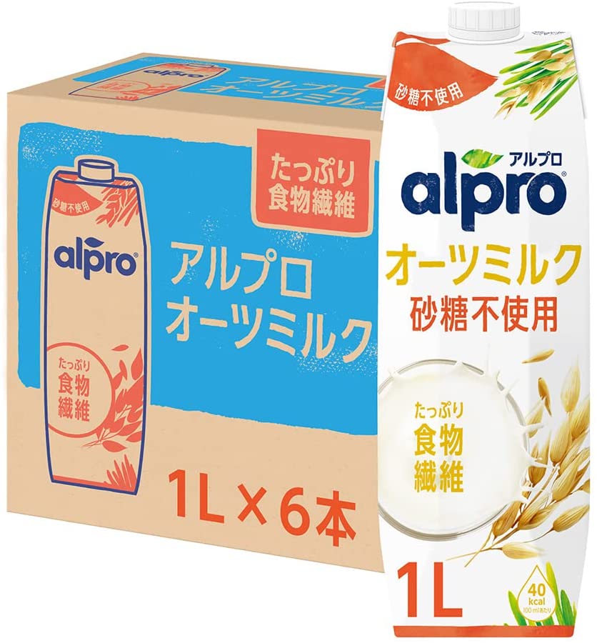 再入荷/予約販売! ダノンジャパン アルプロ たっぷり食物繊維 オーツミルク砂糖不使用 1000ml