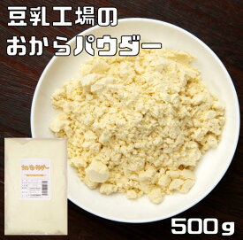 おからパウダー 500g こなやの底力 豆乳工場 （メール便）乾燥 オカラ粉 国内加工 糖質オフ 置き換え おからクッキー 蒸しパン 製菓材料 製パン