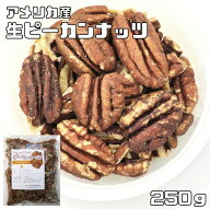 ピーカンナッツ 生 250g 世界美食探究 アメリカ産 ナッツ 無塩 無油 国内加工 業務用 製菓材料 製パン材…