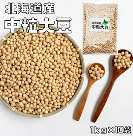 中粒大豆 10kg まめやの底力 北海道産 大豆 だいず 国産 乾燥豆 国内産 豆類 乾燥大豆 和風食材 生豆 業務用