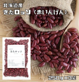 きたロッソ 250g×3袋 豆力 北海道産 赤いんげん豆 新品種 レッドキドニー 国産 国内産 希少種 インゲン豆