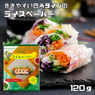 ライスペーパー 120g 四角いタイプ ケンミン 生春巻きの皮 健民 エスニック食材 ベトナム料理 お米の皮 …