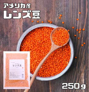レンズ豆 皮むき 250g 豆力 赤 (メール便)アメリカ産 れんずまめ レンティルピース 皮なし 国内加工 乾燥豆 豆類 乾燥豆 スープ 輸入豆