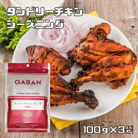 タンドリーチキンシーズニング 100g×3袋 GABAN ミックススパイス 香辛料 パウダー 業務用 ギャバン 高品質 粉末