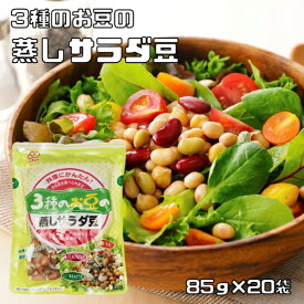 蒸しサラダ豆 85g×20袋 3種のお豆 ニチレト 国産 国内産 北海道産大豆使用 赤豌豆 青豌豆 日本レトルトフーズ 大豆水煮 蒸し豆