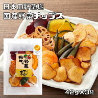 野菜チップス 国産 42g×3袋 化学調味料不使用 日本の野菜極 プレミアム 国内産 野菜チップ 7種の野菜 お…