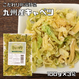 乾燥野菜 国産 キャベツ 干し野菜 100g×3袋 熊本県産 （メール便）九州産 吉良食品 ドライキャベツ 国内産 乾物 便利野菜 備蓄 非常食
