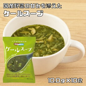 ケールスープ 10.0g×10食 即席スープ インスタントスープ コスモス食品 フリーズドライ 国産 化学調味料無添加 野菜スープ