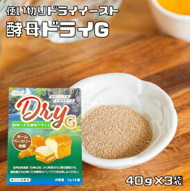 酵母ドライG 40g×3個 ドライイースト 白神こだま パイオニア企画 製菓材料 顆粒タイプ 使い切り 天然酵母 製パン用酵母 こうぼドライ