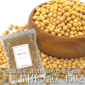 送料無料 間作大豆 黄大豆 450g 乾燥 まめ 小粒 納豆大豆 北海道産 栽培期間中農薬不使用 無農薬 無化学肥料 自然農法 自然栽培 国産 在来種 固定種 マメ まさくだいず 雑穀 豆ごはん 納豆 健康 美容 ポイント消化 【単品配送商品｜宅配便と同梱不可】