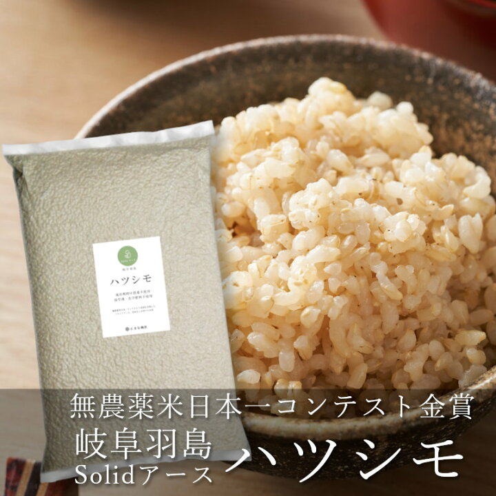 楽天市場】令和7年産 ハツシモ 岐阜県産 玄米／白米 お試し3合（450g 