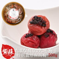 しそ梅干し 訳あり つぶれ梅 紀州南高梅 たまな食堂のしそ梅干 徳用 500g 無添加 特別栽培 和歌山県産 紀…