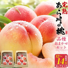お中元 ギフト 夏ギフト 御中元 訳あり あら川の桃 品種おまかせ 12〜14玉 (6〜7玉×2箱) サイズ不揃い 桃 和歌山県産 もも はくほう 甘い 国産 紀の川市 特産品 和歌山 荒川 あらかわ 高級 フルーツ 果物 くだもの 詰め合わせ 贈り物 贈答 プレゼント 暑中見舞い 産地直送