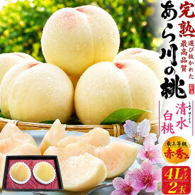 お中元 ギフト 夏ギフト 御中元 桃 あら川の桃 清水白桃 4Lサイズ 2玉 桃 和歌山県産 赤秀品 大玉サイズ もも しみずはくとう 甘い 国産 日本産 紀の川市 特産品 和歌山 荒川 あらかわ 高級 フルーツ 果物 くだもの 詰め合わせ 贈り物 プレゼント 暑中見舞い