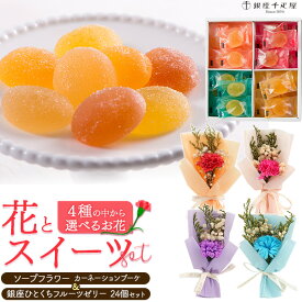 遅れてごめんね 母の日 ギフト 花 カーネーション 2026 銀座千疋屋 銀座ひとくちフルーツ ゼリー 贈答用 プレゼント 花とスイーツ 熨斗対応 手土産 お供え 内祝い 差し入れ 出産祝い 母の日ギフト 2026 食べ物 30代 40代 50代 60代 配達 指定 日付指定 義母 おかあさん 母