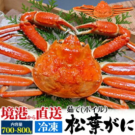 カニ 国産 境港 松葉ガニ 姿 境港 ズワイガニ 700g〜800g ×1杯 】ボイル 冷凍 カニ（山陰産 島根県産 鳥取県産）ブランド タグ付 松葉蟹 まつばガニ 1匹 高級 ギフト 最高級 日本海 国産 ブランド蟹 まつばがに 松葉かに 茹で蟹 茹でたて [冷凍] 直送 hm