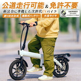 特定小型原動機付自転 EVバイク EVスクーター 免許不要 フル電動自転車 送料無料 プラタEVバイク 14インチ 14in 400W パワフル 坂道 傾斜 折り畳み可能 着脱式バッテリー 出荷前点検 安心 クッションサドル 電動バイク 通勤 公道走行可能 モペット カードキー 人気