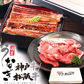 うなぎ ホワイトデー お返し ギフト 国産 うなぎ & 神戸牛 松阪牛 180g ギフトセット 詰め合わせ セット 国産 鰻 ウナギ 蒲焼き 1尾 黒毛和牛 牛肉 切り落とし お取り寄せ 贈答用 プレゼント ぎゅうにく 高級 お礼 お祝い 内祝い お礼 丑の日 うなぎ冷凍
