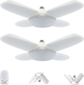 LED�K���[�W���C�g 2�Z�b�g 4�Z�b�g LED �y���_���g���C�g 80W�V�[�����O���C�g 4������Ɠ� �y���_���g���C�g 6500K �p�x���߉\ �����F �ȃG�l �܂肽���� �ό`�\ ���ԏ� �q�� �W���Ȃ�