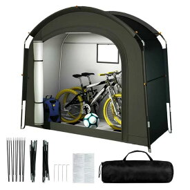 【送料無料】自転車 テント サイクルハウス 1-2台用 レインカバー付き 自転車 収納 屋外 自転車置き場 自転車 車庫 自転車 ガレージ UVカット・遮熱・耐水加工 折りやすい設計 家庭・アウトドア・戸外用 携帯便利 父の日のプレゼント人気 ブラック