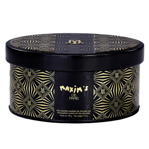 【フランスのお土産】マキシム・ド・パリ ダークチョコ缶
