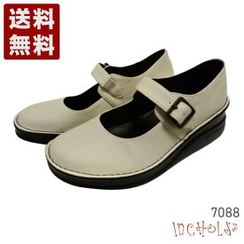 インコルジェ[INCHOLJE] 本革カジュアルベルトシューズ レディース コンフォートシューズ 7088 アイボリー (7088-IV)送料無料 日本製 内祝い ギフト セール SALE プレゼント 人気歩きやすい 履きやすい 軽い 柔らかい おしゃれ ゆったり かわいい シンプル 滑りにくい