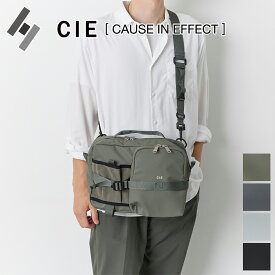 【シー Wプレゼント付】 CIE シー バッグGRID3 ボトルショルダーバッグ（L） 032068メンズ レディース ショルダーバッグ 撥水 2WAY 斜めがけ 日本製 ギフト プレゼント ブランド 軽い 撥水 丈夫 旅行 アウトドア レジャー 軽量 大人 女性 男性
