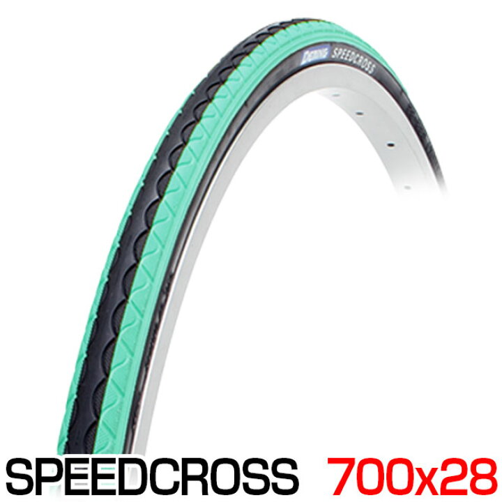 楽天市場】自転車 タイヤ 700×28c ターコイズ カラー SR018 スピード 