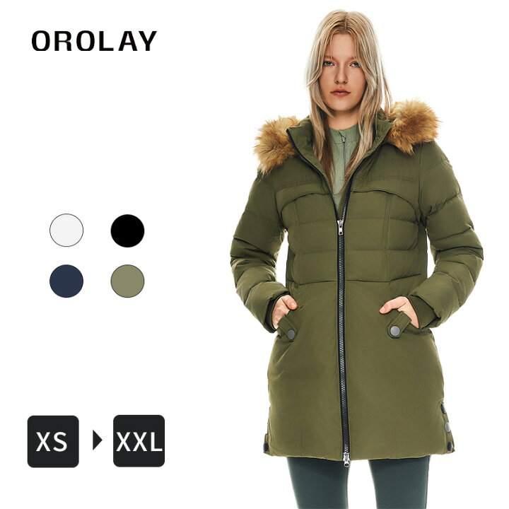 楽天市場】Orolay レディース ダウンジャケット 冬コート ミドルコート 