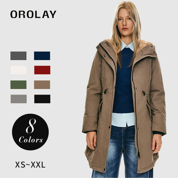 楽天市場】Orolay レディース 中綿ジャケット コートアウター 