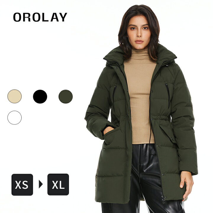 楽天市場】Orolay 人気ダウンジャケット ミドル丈 レディース ダウン 